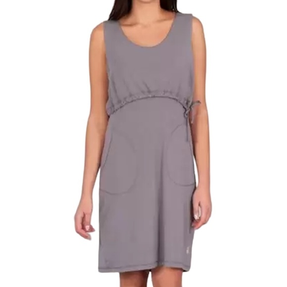 Indygena STOK Dress Sustainable Lenzing™ Jersey Knit Empire Waist Cinching Mauve - Picture 3 of 14